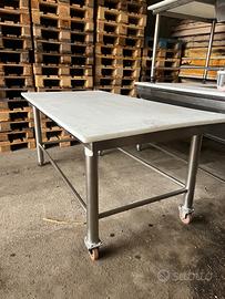 Tavolo acciaio teflon