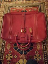 Valigia vera pelle vintage anni '70