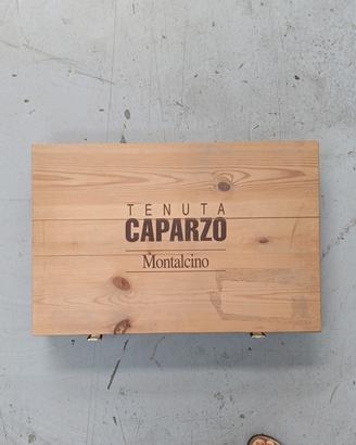 Cassetta di legno porta bottiglie 
Tenuta Caparzo