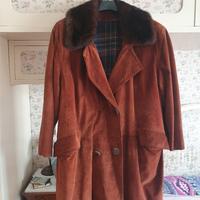 Cappotto renna con collo in visone