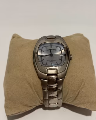 Orologio Spalding Quartz vintage acciaio datario