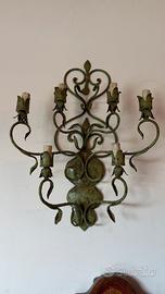 CoppiaLampada applique da parete ferro battuto