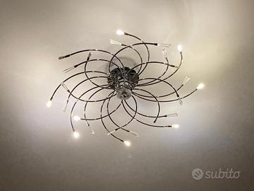 Lampadario plafoniera rami e prismi