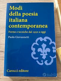 Modi della poesi italiana contemporanea