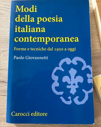Modi della poesi italiana contemporanea