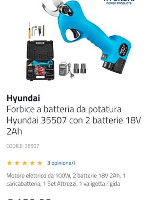 Forbice elettrica Hyundai 35507 nuova