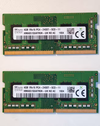 2x4GB Ram SK Hynix PC4-2400T Sodimm (8GB)
