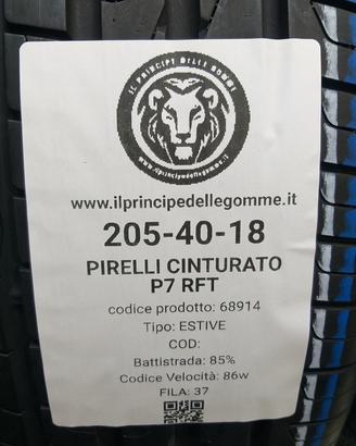 2 GOMME 205 40 18 PIRELLI A68914