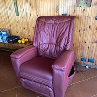 Poltrona pelle massaggiante