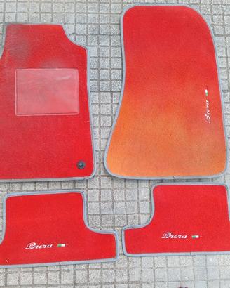 Rari tappetini Alfa Romeo Brera rossi set completo