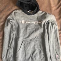 Felpa con cappuccio champion taglia small grigia