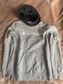 Felpa con cappuccio champion taglia small grigia