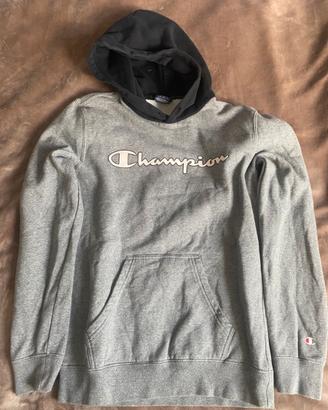 Felpa con cappuccio champion taglia small grigia