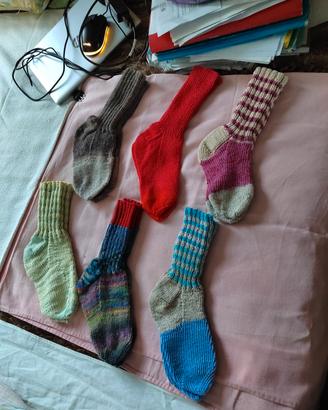 6 paia di calze fatte a mano alla perfezione l