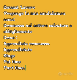 Apprendista commessa