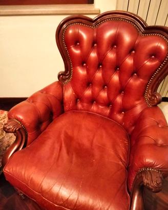 poltrona in pelle