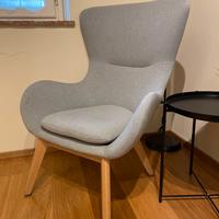 Poltrona grigia stile nordico