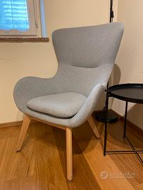 Poltrona grigia stile nordico
