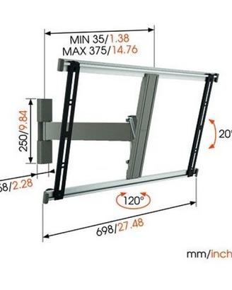 SUPPORTO VOGEL'S ULTRA THIN 325 - da 40" a 60"