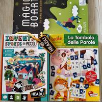 Inventa storie+lavagna+tombola parole