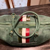 🟢 Borsa cartucciera in vera pelle