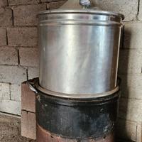 Pentola acciaio inox bollitura bagno d'olio