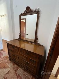 Comó in legno con specchiera - stile classico