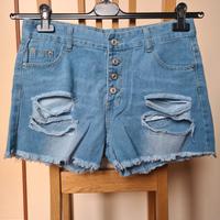 Shorts jeans donna strappati vita bassa nuovi L