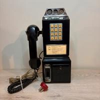 Teleconcept telefono pubblico vintage nero