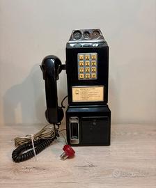 Teleconcept telefono pubblico vintage nero