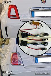 Adattatori stop restyling Abarth Fiat 500 08-15