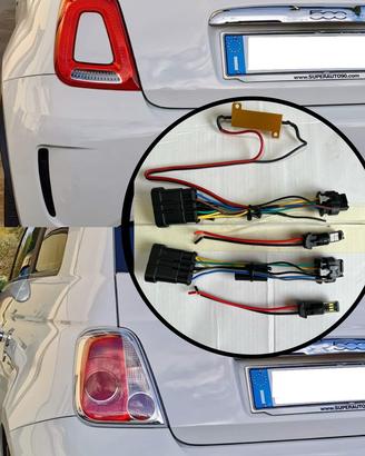 Adattatori stop restyling Abarth Fiat 500 08-15