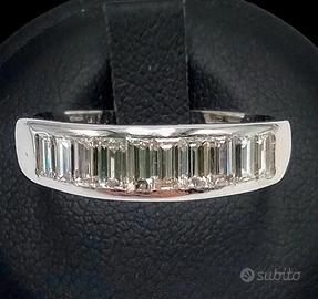 Anello oro diamanti 1.2 ct baguette