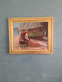 Goffredo villa dipinto olio su legno 