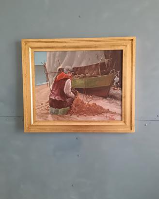 Goffredo villa dipinto olio su legno 