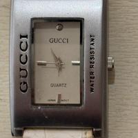 Orologio vintage donna Gucci in acciaio e pelle