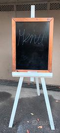 Cavalletto di legno bianco grande porta  lavagna