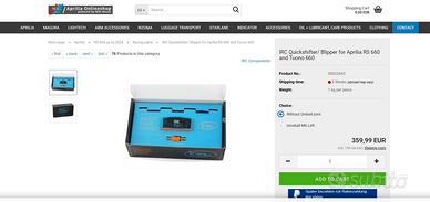 blipper aprilia RS 660 IRC cambio elettronico