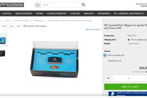 blipper aprilia RS 660 IRC cambio elettronico