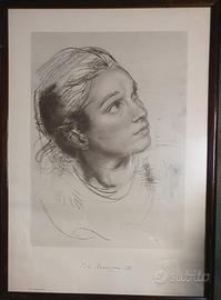 quadro con disegno di donna