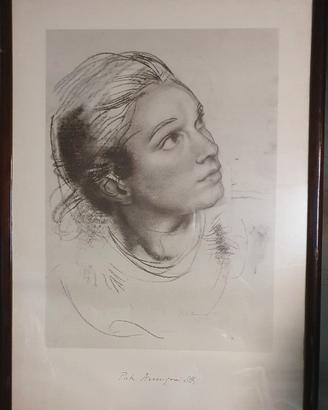 quadro con disegno di donna