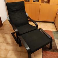 Sedia Poang Ikea con Poggia piedi
