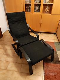 Sedia Poang Ikea con Poggia piedi