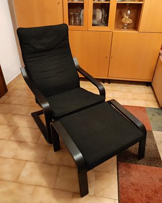 Sedia Poang Ikea con Poggia piedi