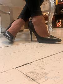 Decollete Nero - disegno coccodrillo misura 40