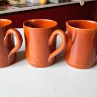 Set tazze in ceramica artigianale vintage