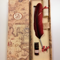 Set scrittura Dallaiti Toscana Piuma Bordeaux