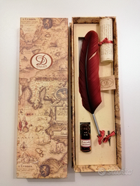 Set scrittura Dallaiti Toscana Piuma Bordeaux