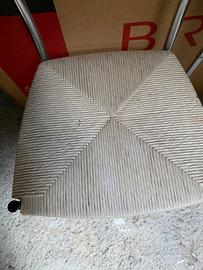 Sedie in acciaio e paglia