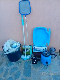 Set piscina fuori terra da 412x201x122 cm